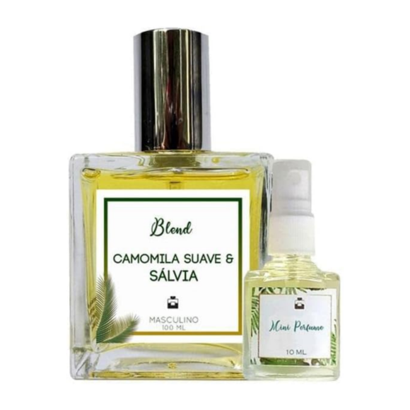 Perfume Camomila & Sálvia 100ml Masculino - Blend de Óleo Essencial Natural
