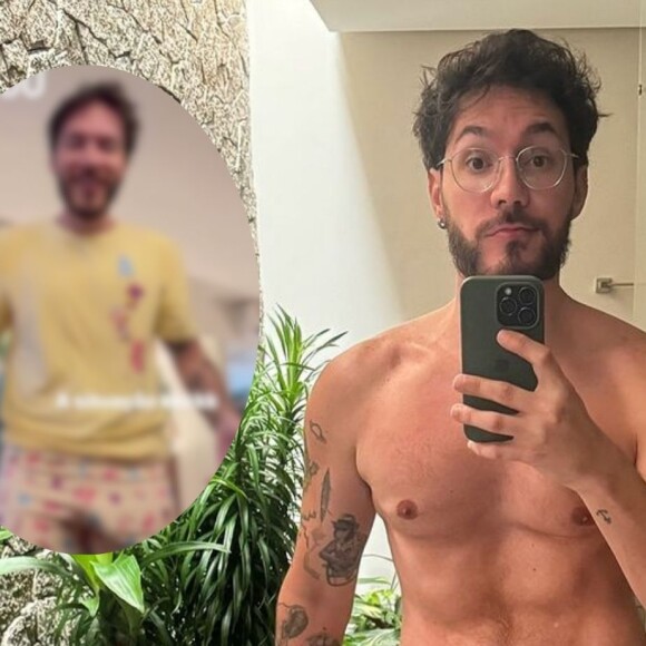 Eliezer mostra volumão íntimo em pijama PP e divide opiniões nas redes sociais