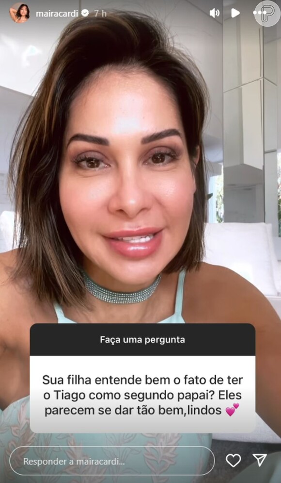 Maíra Cardi disse que a filha, Sophia, quis chamar Thiago NIgro de 'papai'