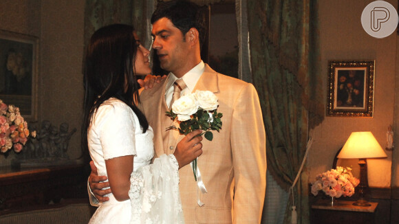 Rafael (Eduardo Moscovis) e Serena (Priscila Fantin) sofrerão ao longo da novela Alma Gêmea por causa das maldades de Cristina (Flávia Alessandra)