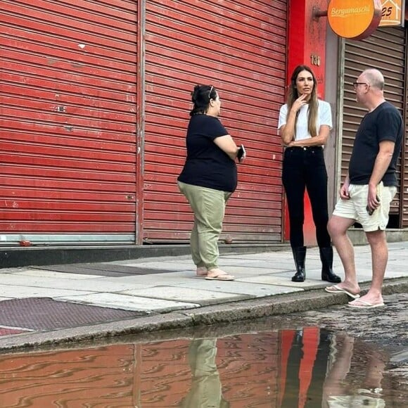 Patricia Poeta está no Rio Grande do Sul para apresentar o 'Encontro' no estado atingido por fortes chuvas, que já mataram 95 pessoas