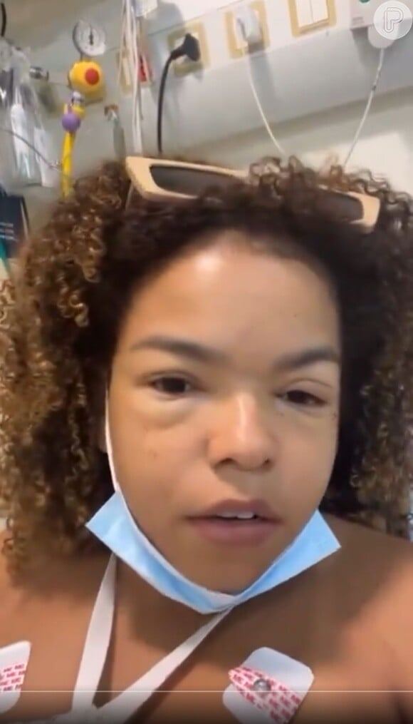 Jeniffer Nascimento foi parar no hospital após comer lagosta