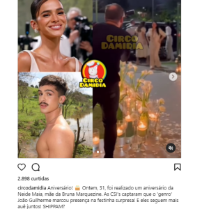 João Guilherme surpreende a sogra, mãe de Bruna Marquezine, em festa de aniversário. Veja foto!