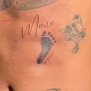 Em detalhe a nova tatuagem de Neymar em homenagem à filha, Mavie