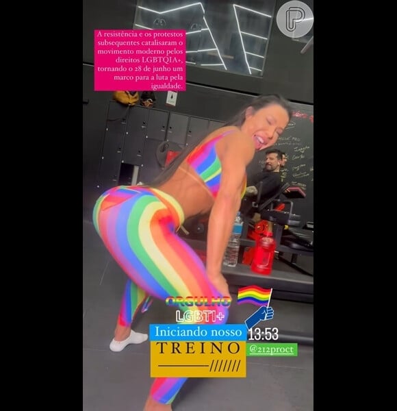 Gracyanne Barbosa se desculpou após fazer vídeo rebolando música de Anitta para passar uma mensagem aos internautas no Dia Internacional do Orgulho LGBTQIA+