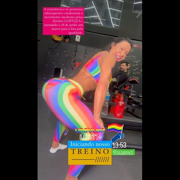 Gracyanne Barbosa se desculpou após fazer vídeo rebolando música de Anitta para passar uma mensagem aos internautas no Dia Internacional do Orgulho LGBTQIA+