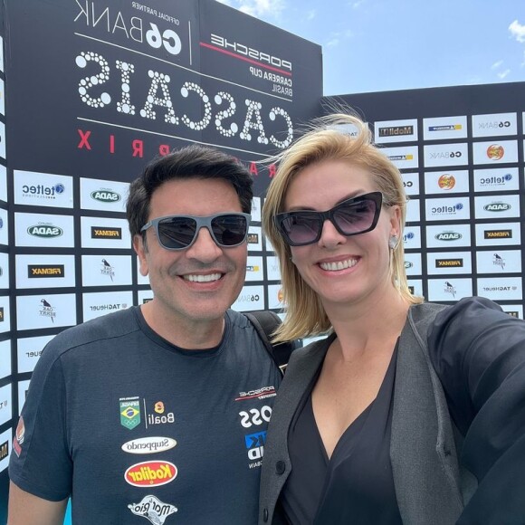 Pedido de casamento foi feito por Edu Guedes em Portugal, onde participa da Porsche Cup