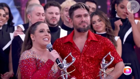 Com Tati Machado Campeã, Amaury Lorenzo ficou em segundo lugar e Lucy Alves, em terceiro no 'Dança dos Famosos'