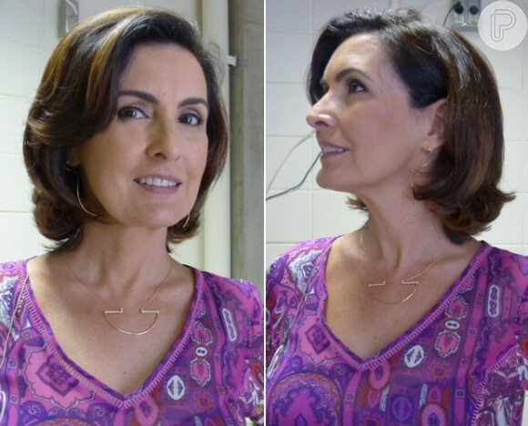 Fátima Bernardes voltou a comandar o programa 'Encontro' nesta segunda-feira, 26 de janeiro de 2015. A apresentadora mostrou seu novo visual: os cabelos mais curtos e mais claros