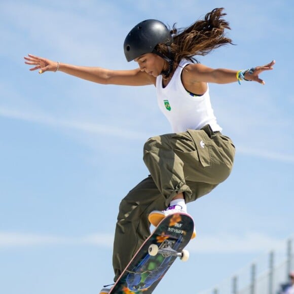 Rayssa Leal competiu na modalidade skate street nas Olimpíadas de Paris 2024