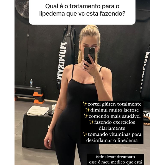 Yasmin Brunet também contou o que tem feito para mudar seus hábitos, incluindo a alimentação e exercícios físicos