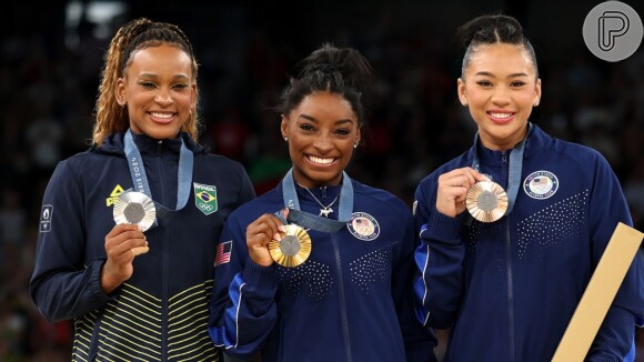 Simone Biles foi ouro no individual geral da Ginástica Artística em Paris