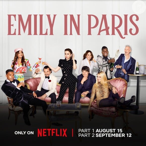 Divulgação do cartaz da 4ª temporada de "Emily in Paris".