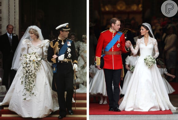 Kate usou modelito assinado pelo estilista britânico Alexander McQueen, durante a cerimônia de seu casamento, em 2012.