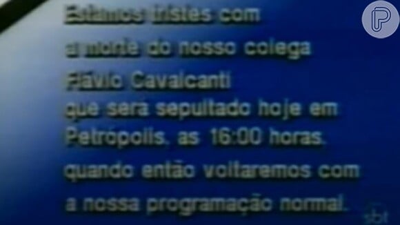 Flávio Cavalcanti foi homenageado com mensagem que interrompeu programação do SBT