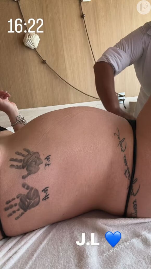 Virgínia Fonseca já mostrou sua barriga durante uma sessão de massagem