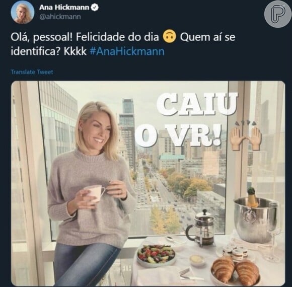 No Twitter, Ana Hickmann tentou protagonizar um momento 'gente como a gente', mas que acabou virando chacota