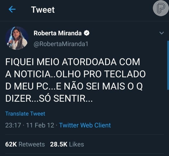 Roberta Miranda representando bem o sentimento dos usuários da rede social agora