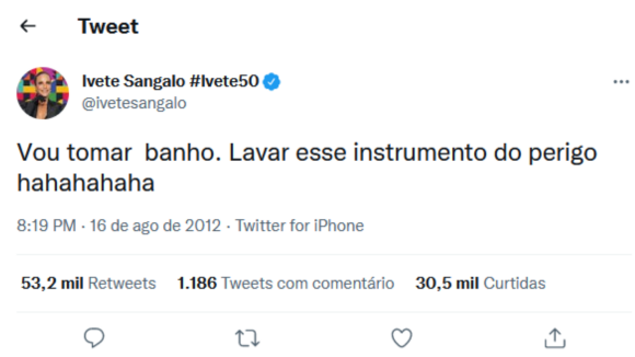 No Twitter, Ivete Sangalo deixou uma série de posts icônicos sobre sexo e de duplo sentido. Carismática até em 140 caracteres! 