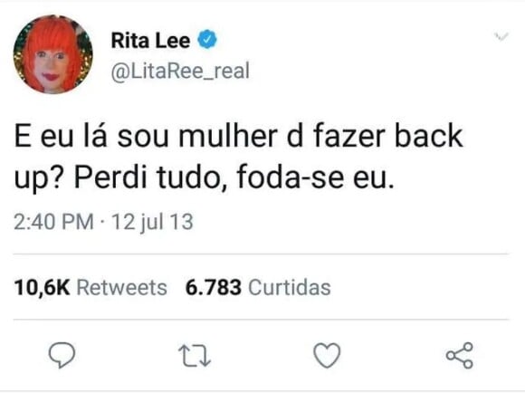 Twitter de Rita Lee foi um dos mais lendários da rede social