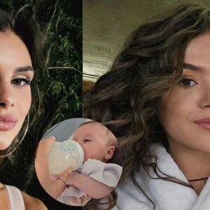 Maisa Silva visita Helena, filha de Amanda Kimberlly e Neymar, e beleza da bebê encanta a web