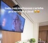 Lucas Guedez mostrou o quarto do hospital equipado para receber os convidados através das redes sociais