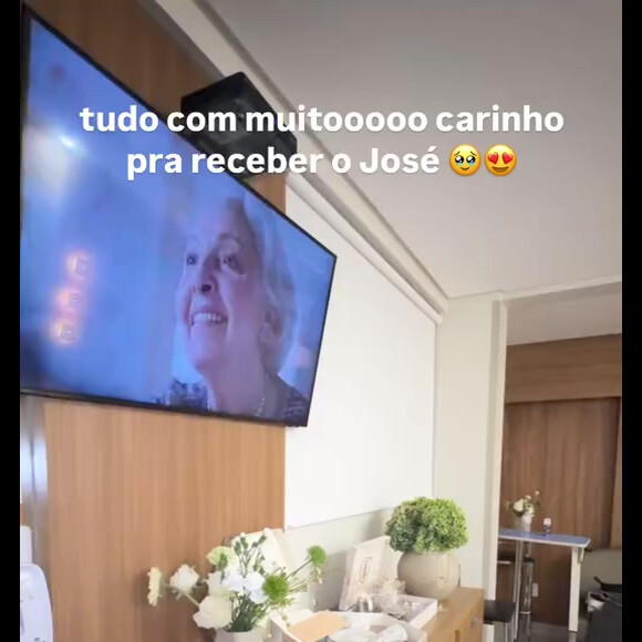 Lucas Guedez mostrou o quarto do hospital equipado para receber os convidados através das redes sociais