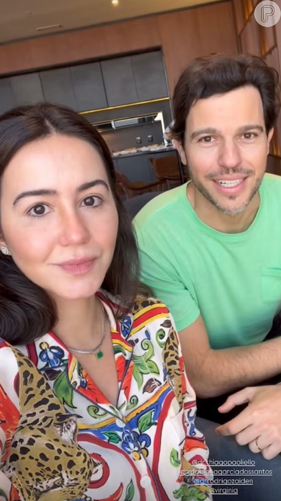 Nas redes sociais, Mariana Genelhu e Thiago Paoliello explicaram que participaram do parto para ajudar a fechar a cicatriz da cesárea