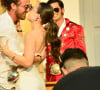 Larissa Manoela e André Luiz Frambach celebraram o amor e o casamento de frente para um sósia do Elvis Presley, na capela icônica do Rock in Rio