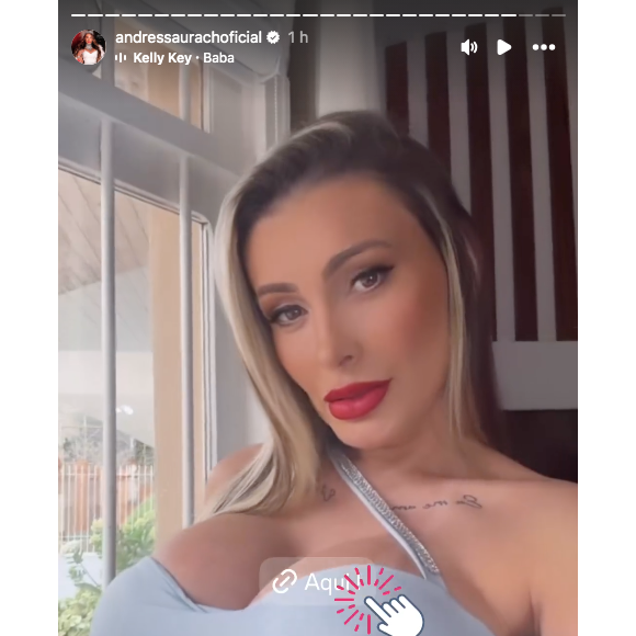 Logo depois de anunciar o término, Andressa Urach publicou um vídeo em seus stories sensualizando muito