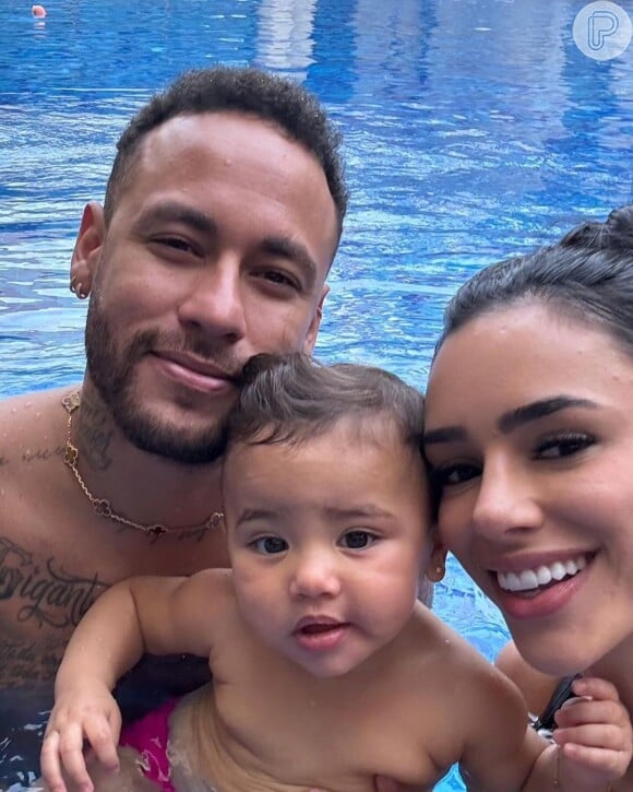 Neymar e Bruna Biancardi, pais de Mavie, se reconciliaram em julho de 2024