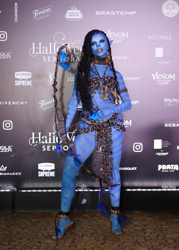 De avatar, Brunna Gonçalves prestigia o Baile de Halloween da Sephora no Hotel Unique, em São Paulo, no dia 11 de outubro de 2024