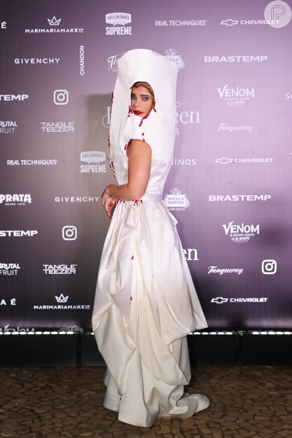 Paolla Oliveira se desmontou no Baile de Halloween da Sephora no Hotel Unique, em São Paulo, no dia 11 de outubro de 2024