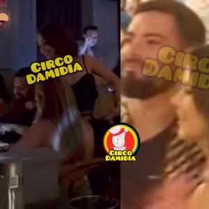 Sandy e Pedro Andrade foram vistos em um restaurante em São Paulo. Flagra foi divulgado pelo perfil Circo da Mídia, no Instagram