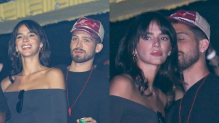 Bruna Marquezine e João Guilherme beijam muito em show de cantora que é madrinha dos 'filhos' do casal. Fotos!