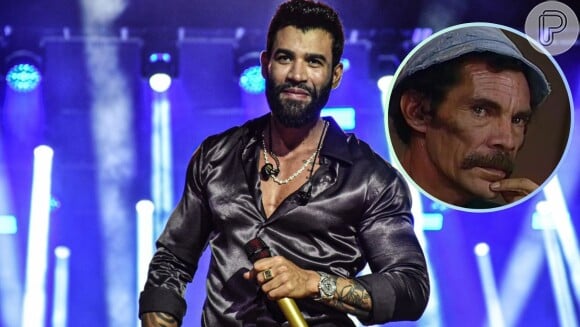 Gusttavo Lima, de novo visual, sem barba e só de bigode é comparado a personagem do 'Chaves', do SBT: 'Seu Madruga'