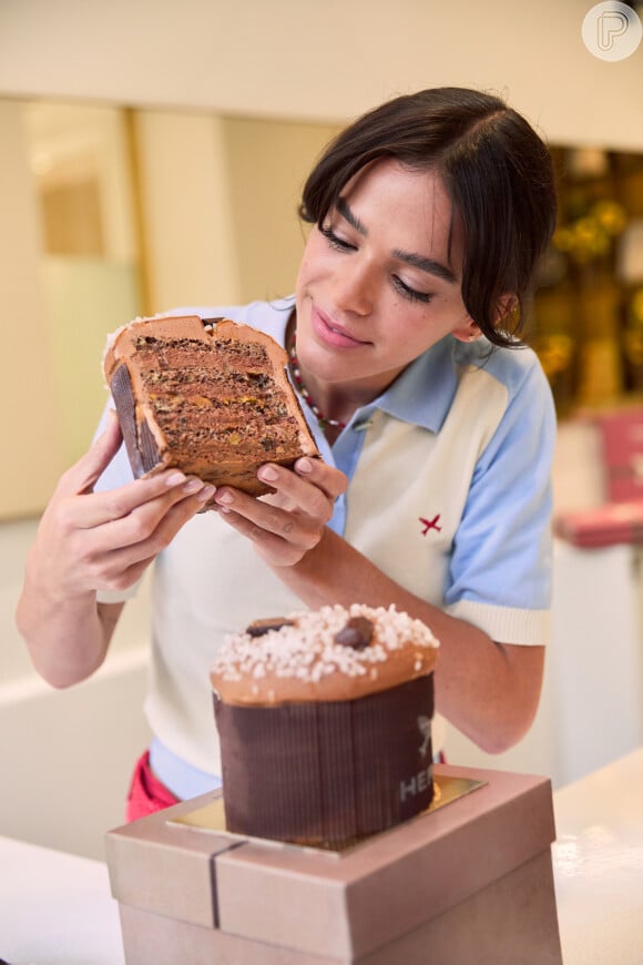 Bruna Marquezine se arrisca a fazer panetone com fenômeno do Tiktok, o chef pâtisserie Cedric Grolet