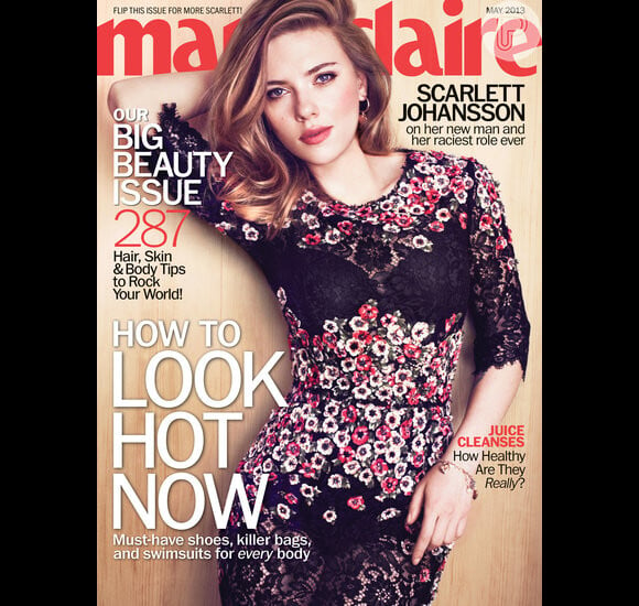 Scarlett Johansson posa para a capa da revista 'Maria Claire' e fala sobre superar seu divórcio com o ator Ryan Reynolds, na edição de maio de 2013