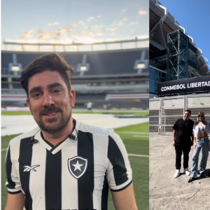 Marcelo Adnet optou por algo mais alinhado ao clima esportivo do evento, realizando um tour pelo icônico estádio Monumental de Núñez, palco da final.