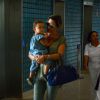Guilhermina Guinle embarcou na tarde desta terça-feira, 3 de fevereiro de 2015, no aeroporto Santos Dumont, no Rio de Janeiro, acompanhada pela filha, Minna
