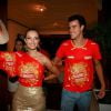 Paolla Oliveira foi rainha de bateria da Grande Rio em 2010. Joaquim lopes foi fotografado com a então namorada após o desfile no camarote de uma cervejaria