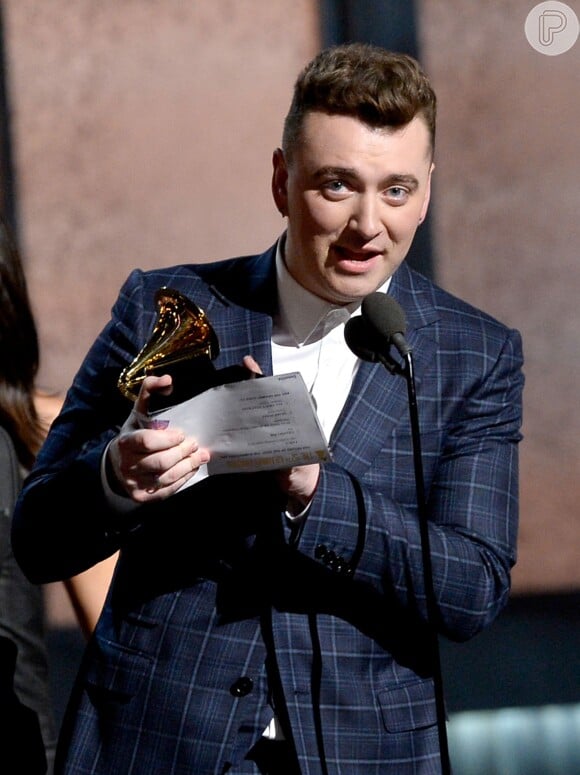 Sam Smith levou quatro troféus para casa no Grammy Awards 2015, em 8 de fevereiro de 2015
