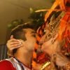 No domingo de Carnaval, Antonia Fontenelle beijou novamente o namorado, Jonathan Costa. Dessa vez, na concentração da Grande Rio