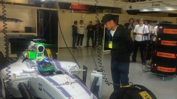 Neymar encontra Felipe Massa durante treino da Fórmula 1: 'Visita especial'