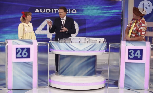 Silvio Santos recebeu os humoristas Marlei Cevada e Matheus Ceará na gravação do programa do próximo domingo (22 de fevereiro de 2015)