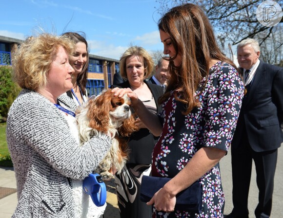 Kate Middleton conheceu o cachorro de estimação da escola, Henry