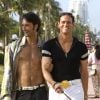 Jim Carrey já contracenou com Rodrigo Santoro. Os atores faziam par romântico no filme 'O Golpista do Ano'