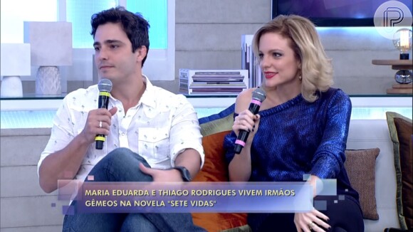 Maria Eduarda de Carvalho e Thiago Rodrigues falam sobre seus personagens em 'Sete Vidas'