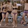 manu Gavassi exibiu as curvas ao cair na piscina em cena de 'Malhação' usando apenas lingerie