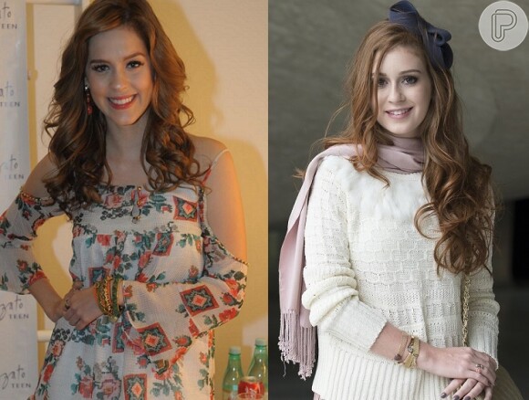As comparações entre Sophia Abrahão e Marina Ruy Barbosa começaram em 2013, quando ela tingiu os cabelos de ruivo para interpretar uma parente de Nicole (Marina) na novela 'Amor à Vida'